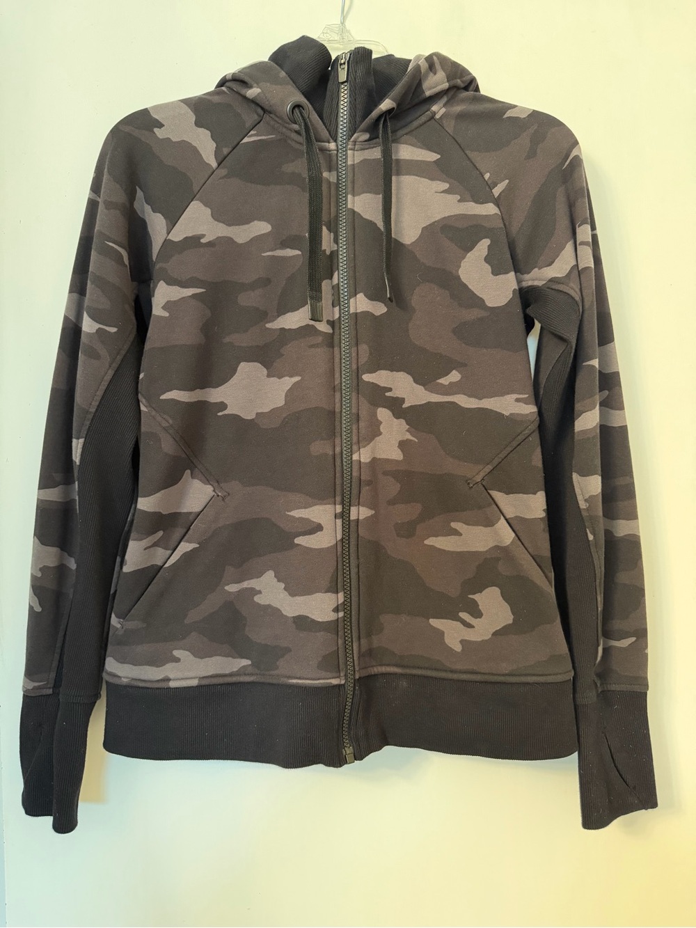 Athleta Women’s Gray Camo Zip Hoodie Jacket